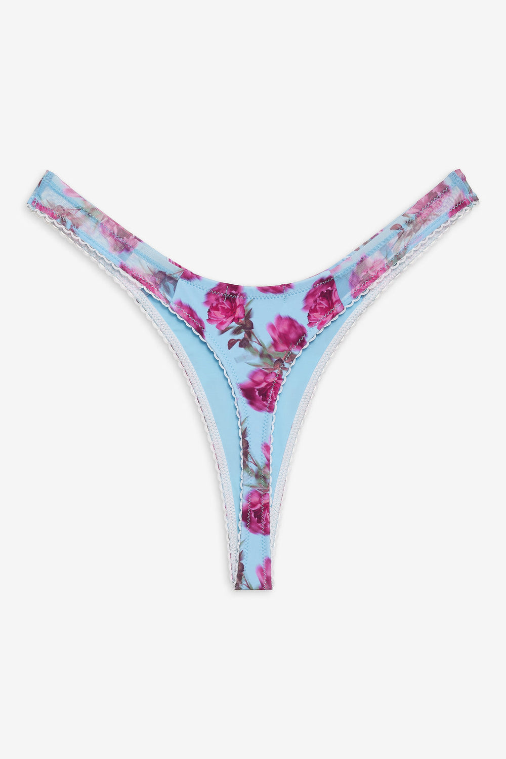 Floral Stems Bikini Bottom Blue
