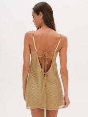 Glitter Slip Dress Gold