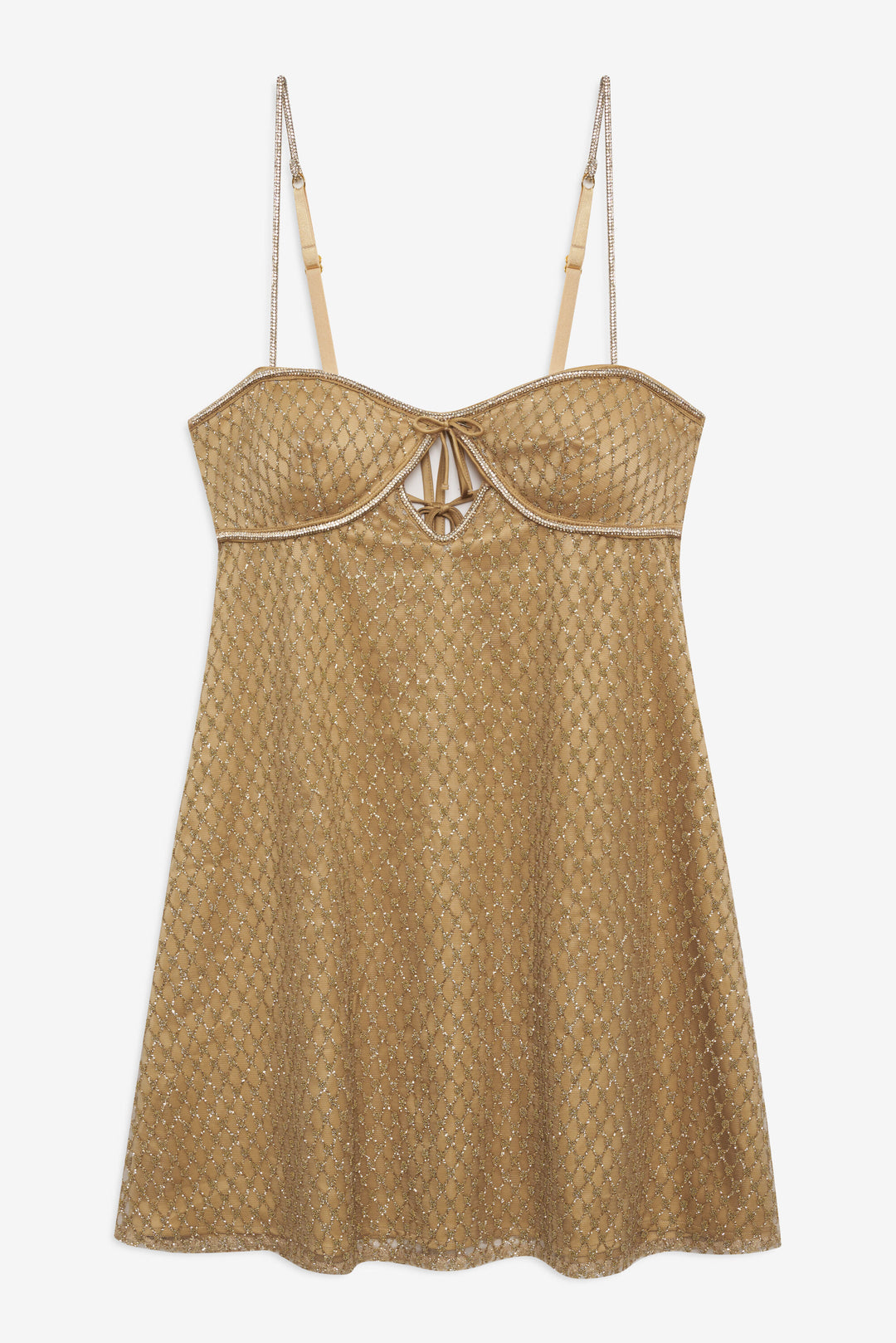 Glitter Slip Dress Gold