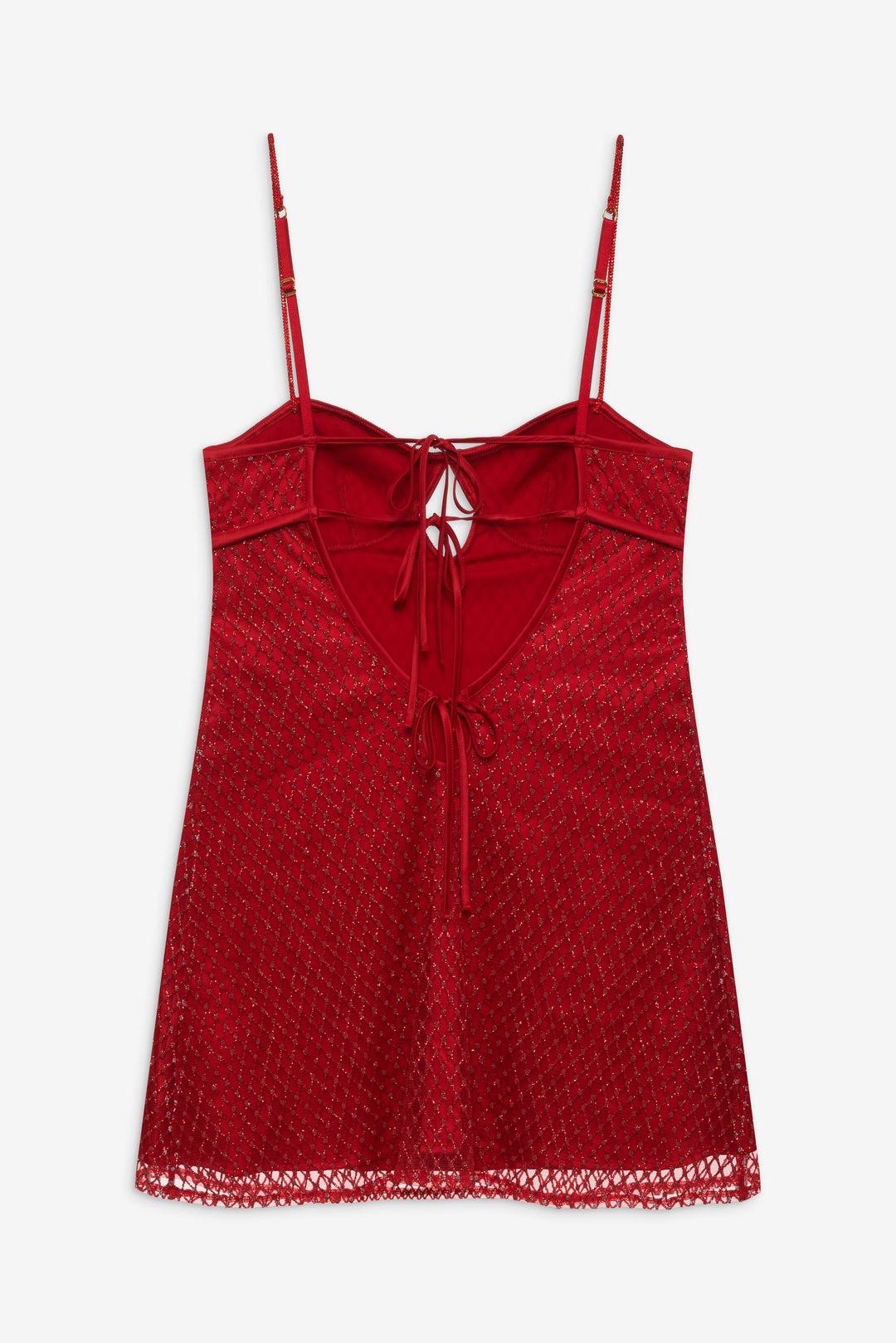 Glitter Slip Dress Red
