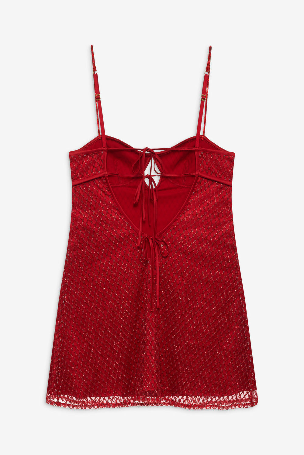 Glitter Slip Dress Red