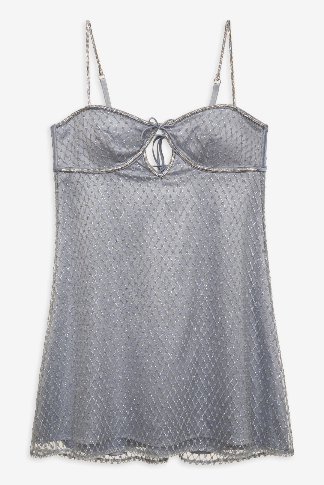 Glitter Slip Dress Silver