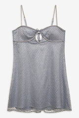 Glitter Slip Dress Silver