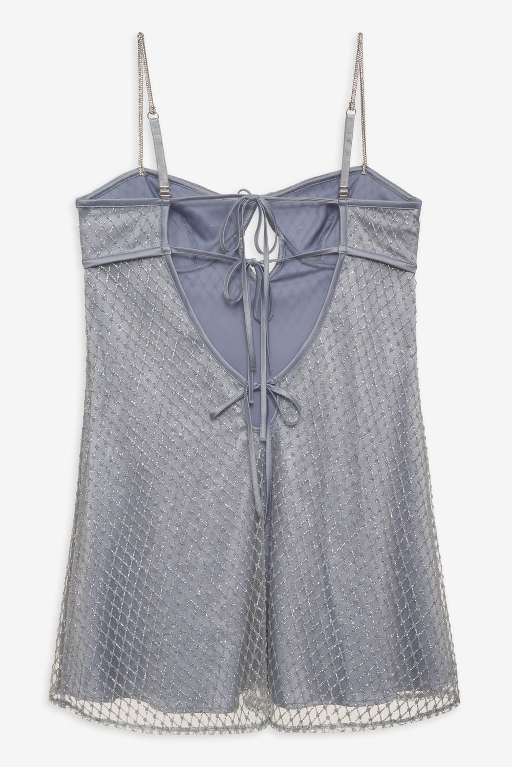 Glitter Slip Dress Silver