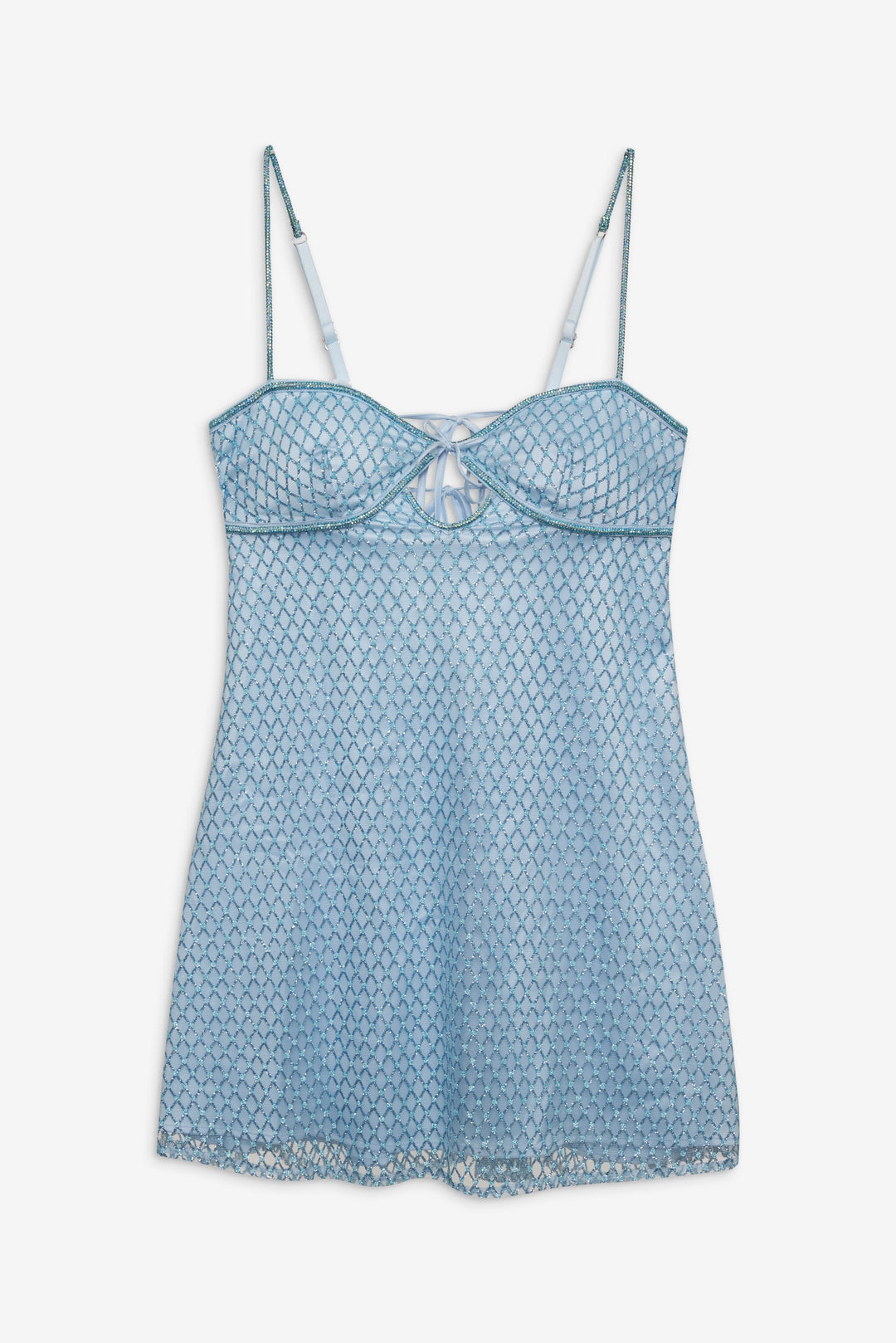 Glitter Slip Dress Blue