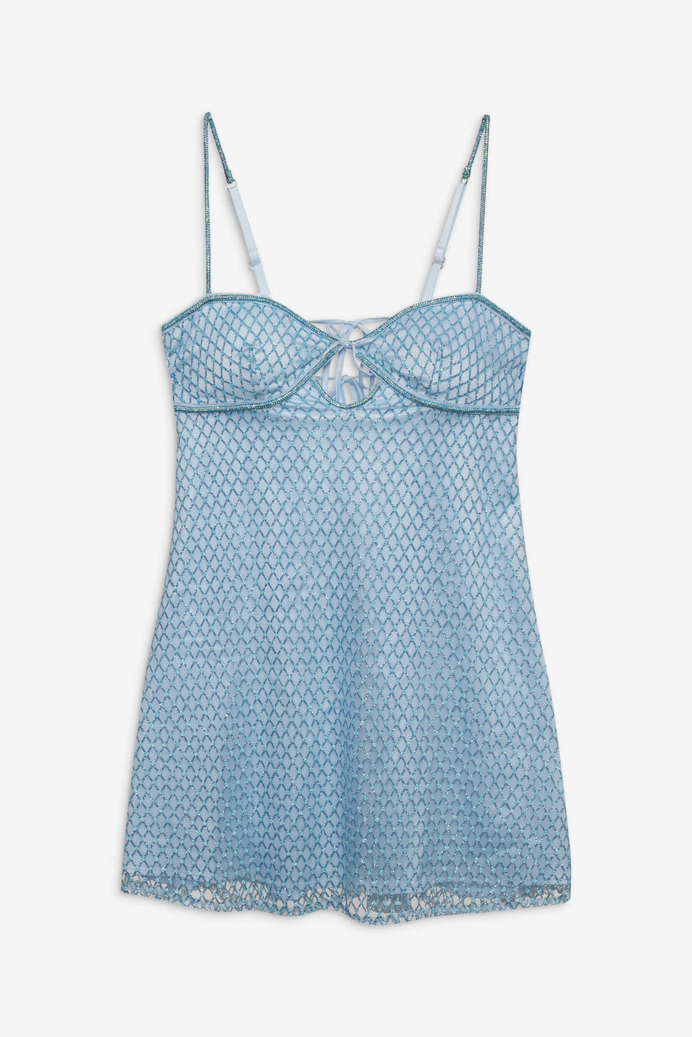Glitter Slip Dress Blue