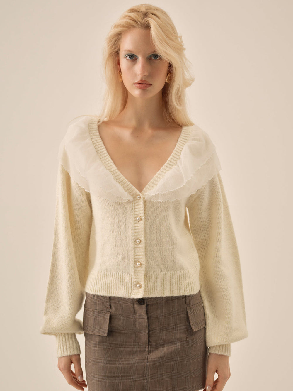 Aster Knit Cardigan Cream