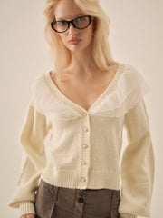 Aster Knit Cardigan Cream