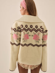 Posey Sherpa Pullover White