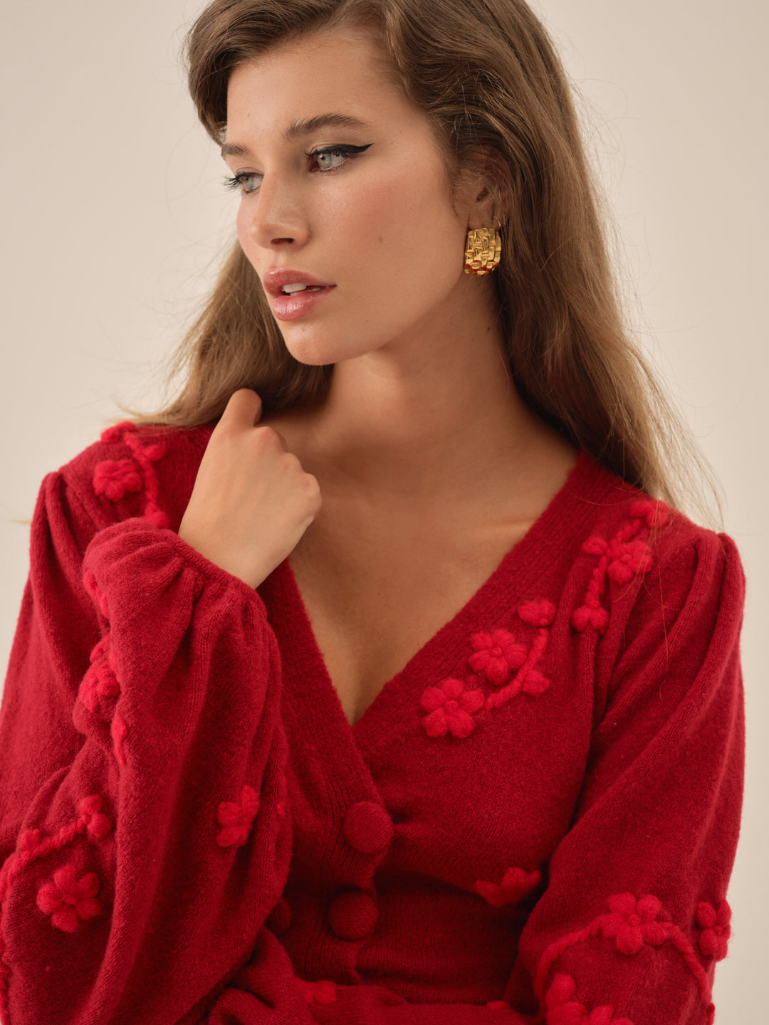 Adalyn Cardigan Red