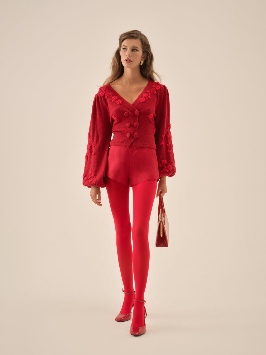 Adalyn Cardigan Red