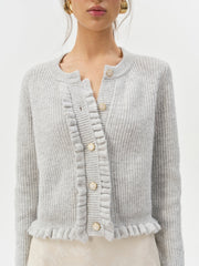 Mia Soft Knit Cardigan Grey