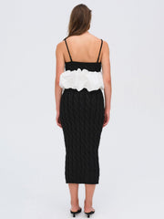 Lise Knit Midi Skirt Black