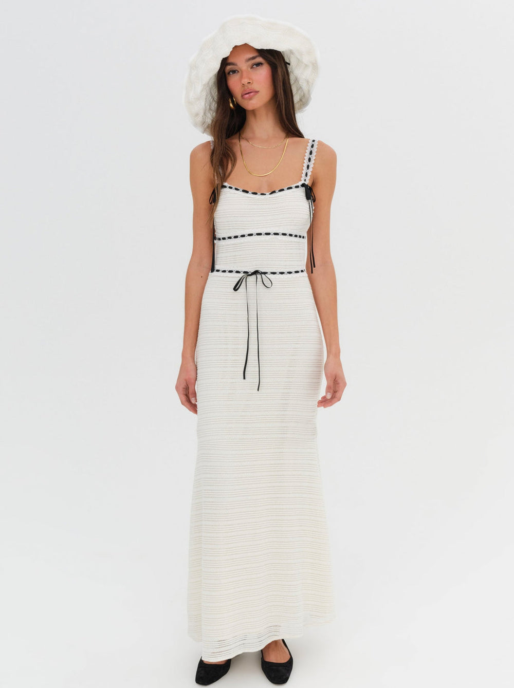 Mayfair Crochet Maxi Dress White