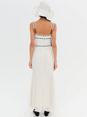 Mayfair Crochet Maxi Dress White