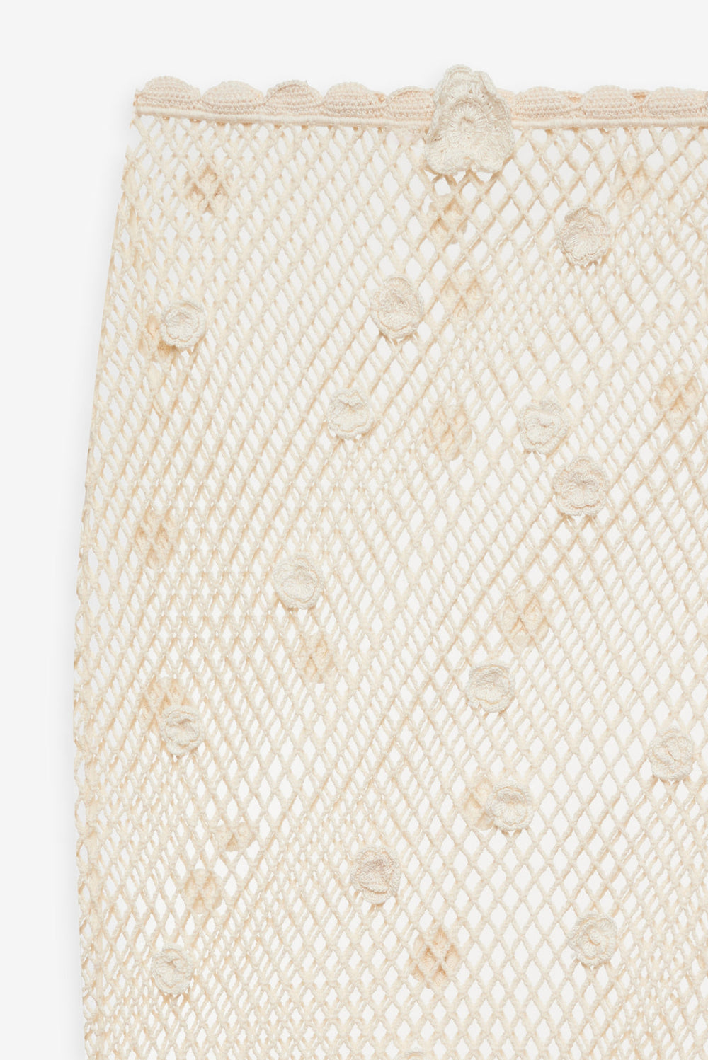 Betty Bouquet Knit Midi Skirt Cream