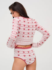 Candy Heart Knit Panty Cream