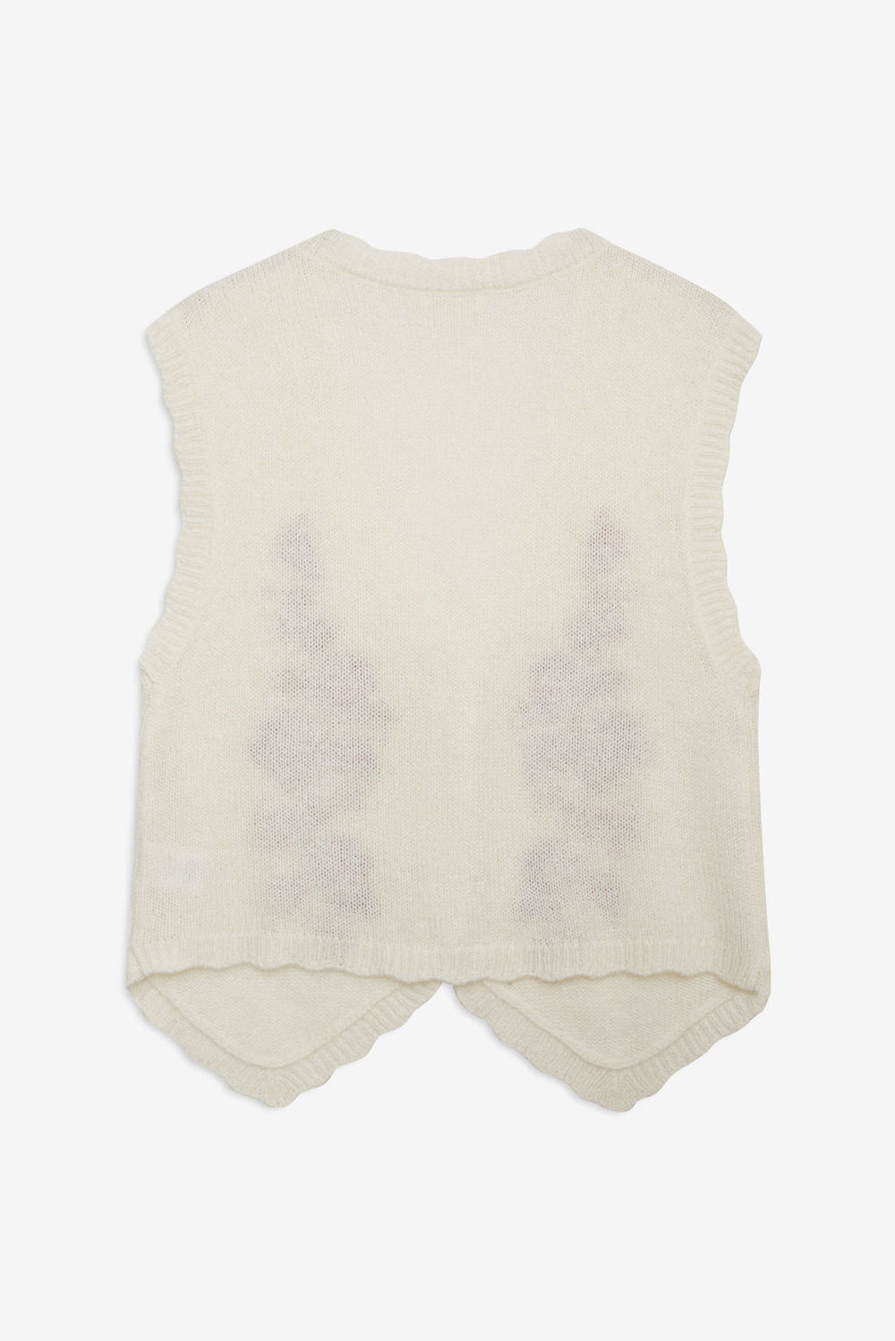 Molly Embroidered Sweater Vest Cream