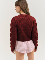 Regina Cardigan Red
