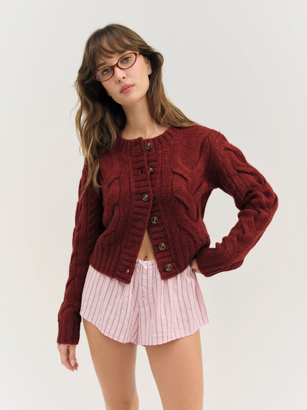 Regina Cardigan Red