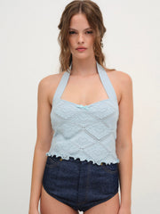 Coco Knit Tank Baby Blue