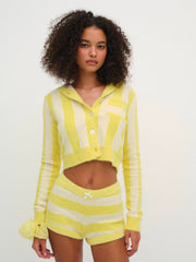 Sleepy Stripe Hoodie Yellow
