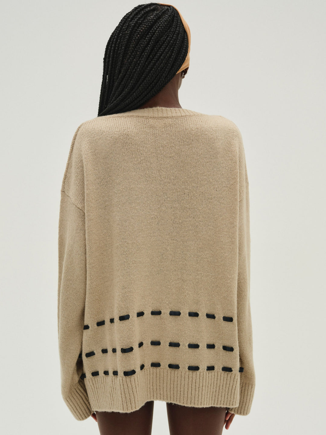 Solana Cardigan with Scarf Tan