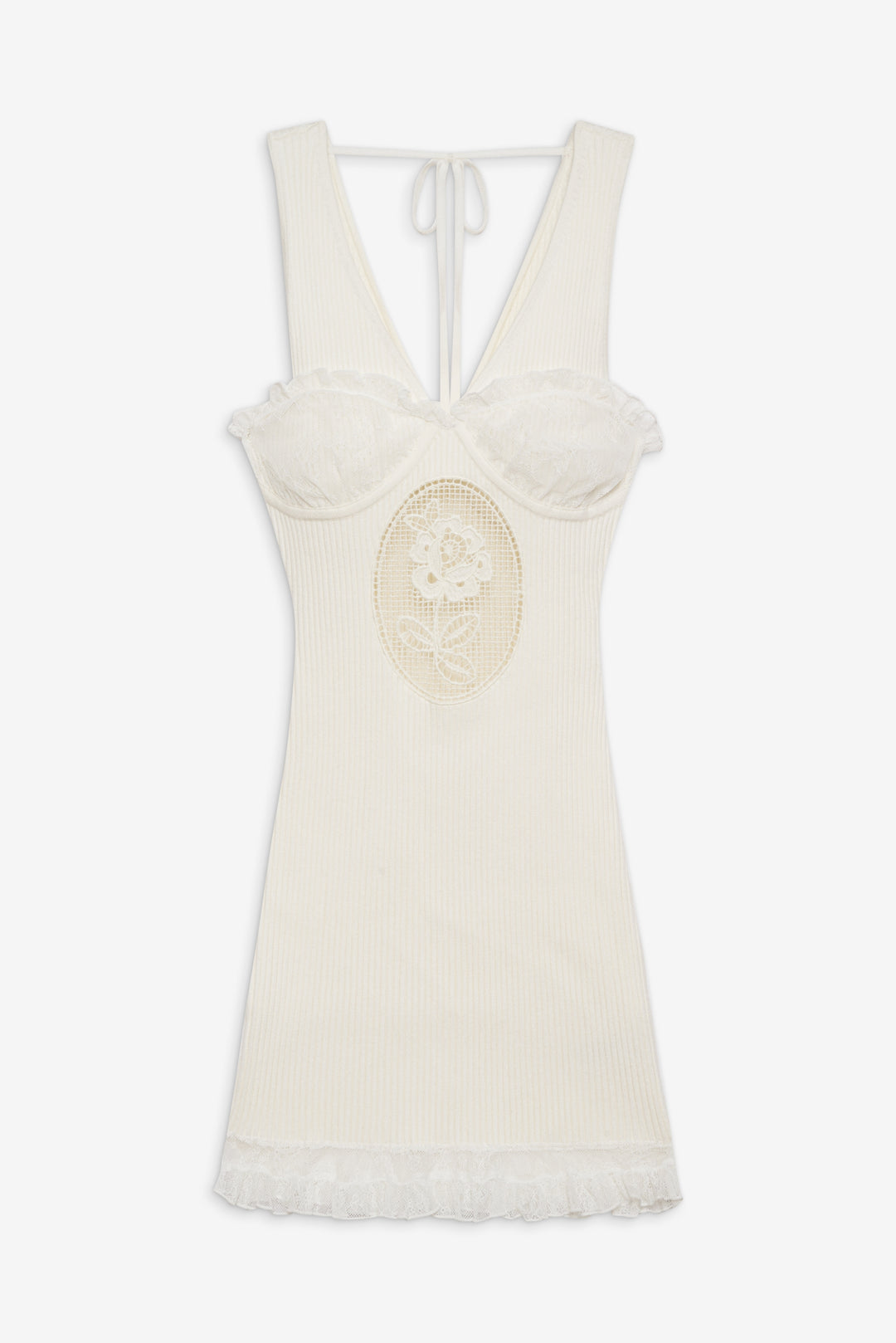 Lyon Knit Mini Dress White