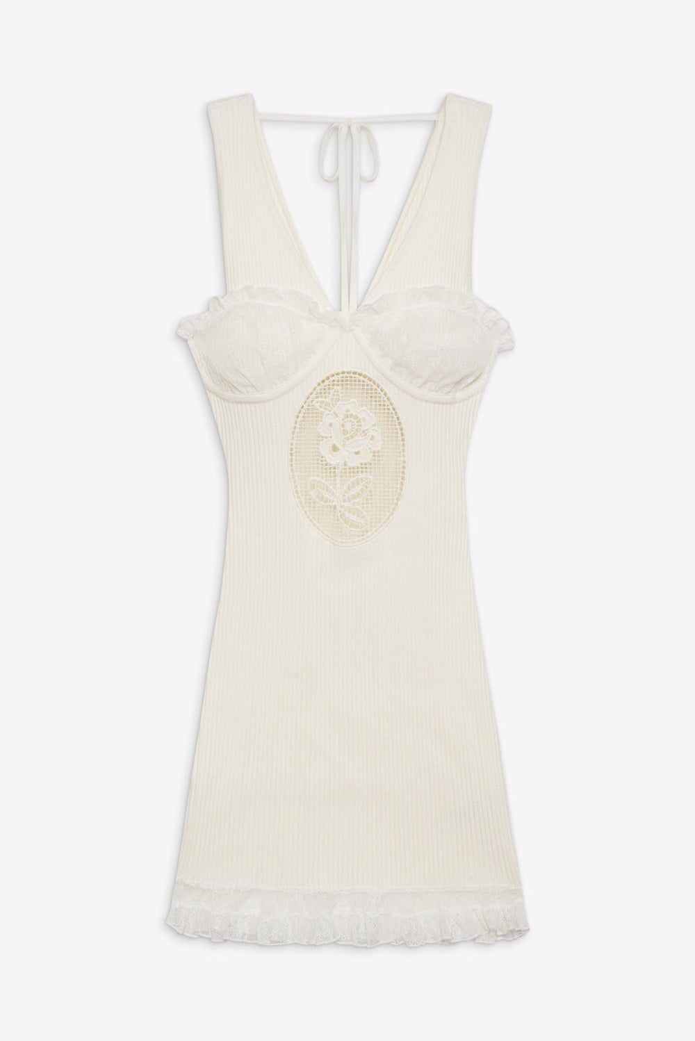 Lyon Knit Mini Dress White