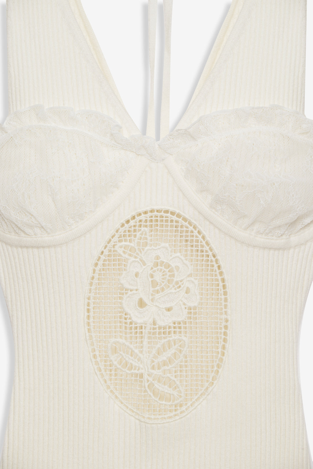 Lyon Knit Mini Dress White