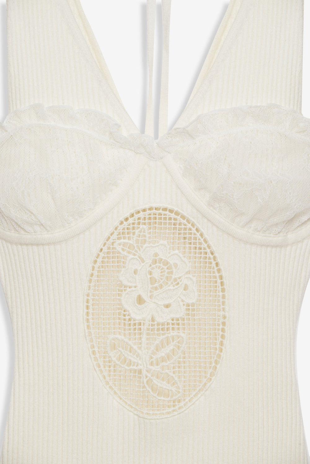 Lyon Knit Mini Dress White