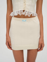 Daniela Knit Mini Skirt Cream