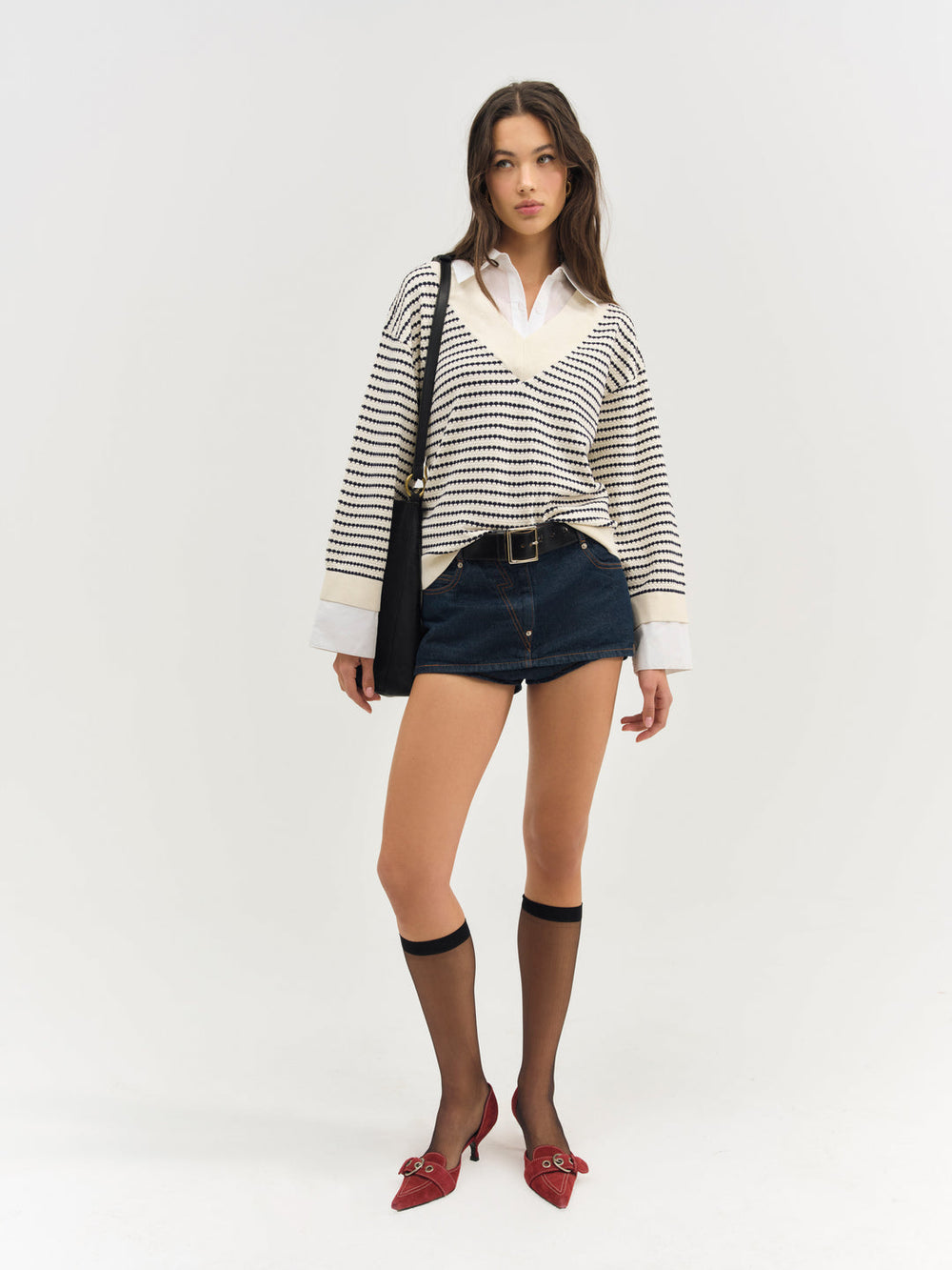 Regatta Stripe Knit Sweater Cream
