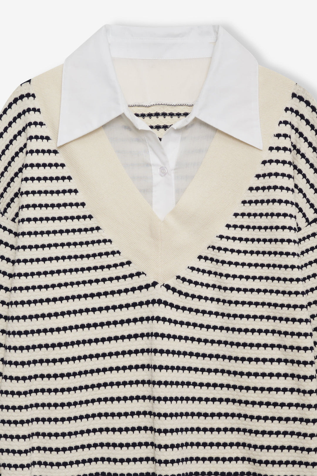 Regatta Stripe Knit Sweater Cream