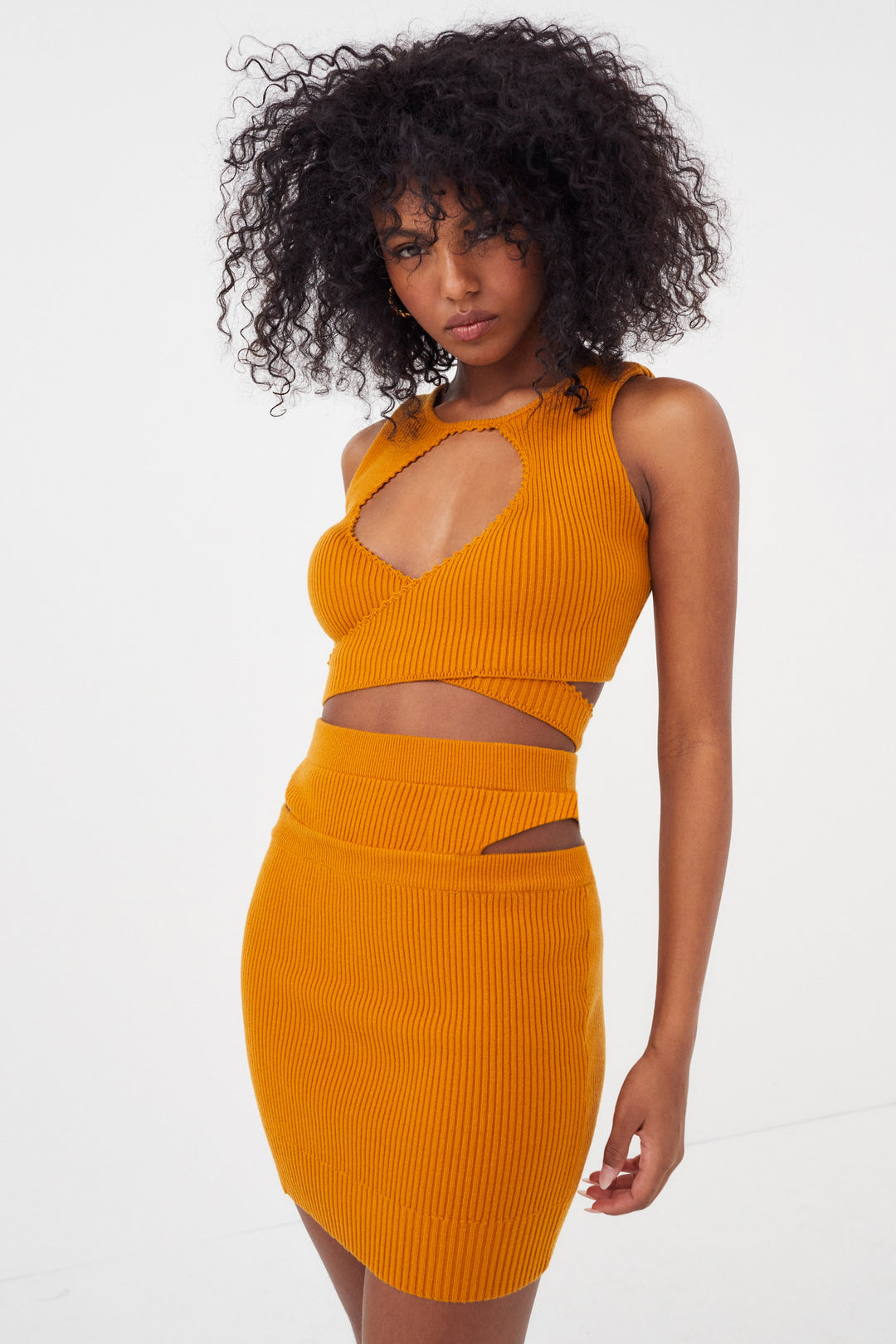 Maggie Mini Skirt Orange
