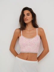 Isabeau Sleep Top Pink