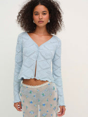 Coco Knit Cardigan Baby Blue