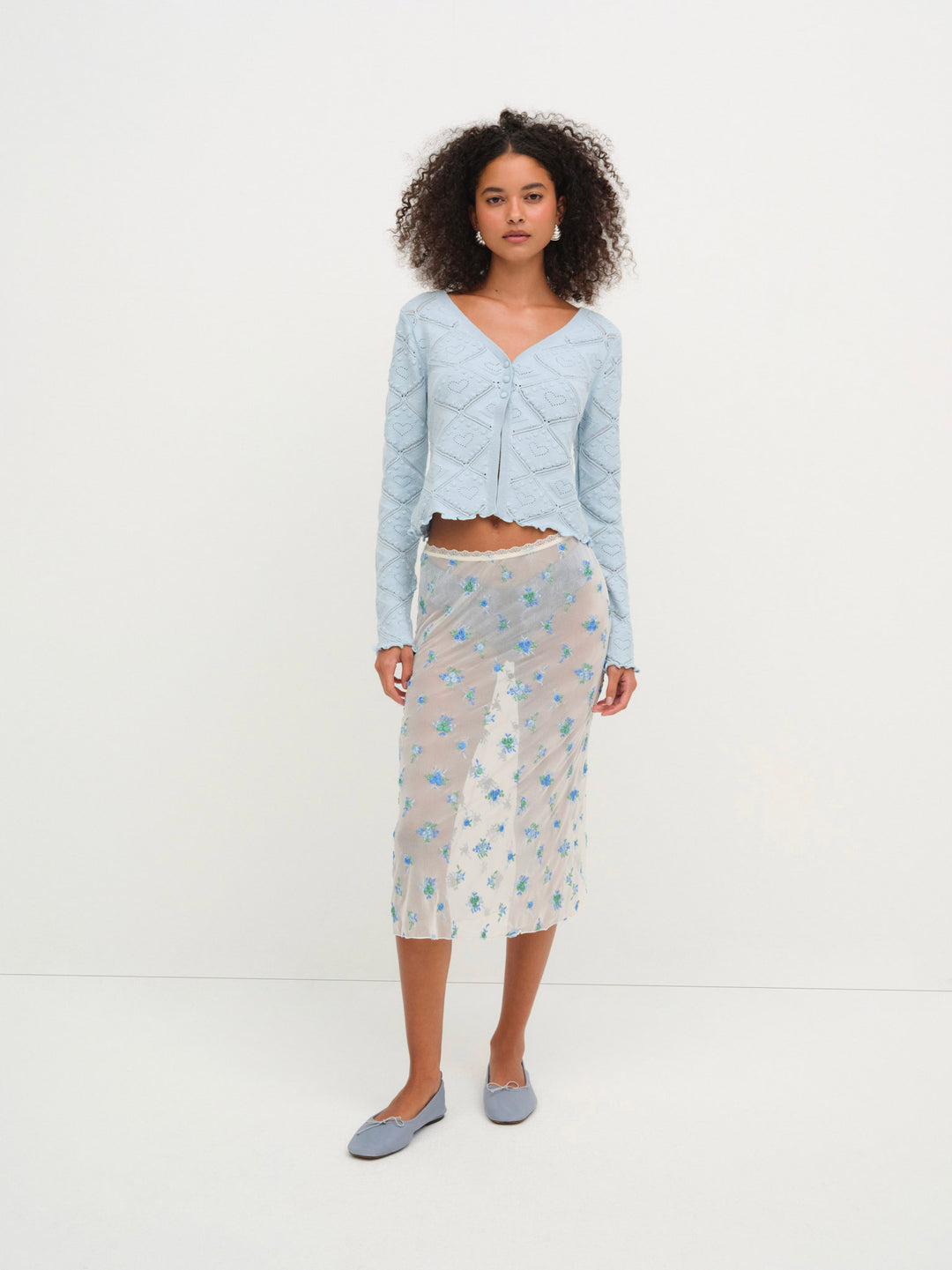 Coco Knit Cardigan Baby Blue