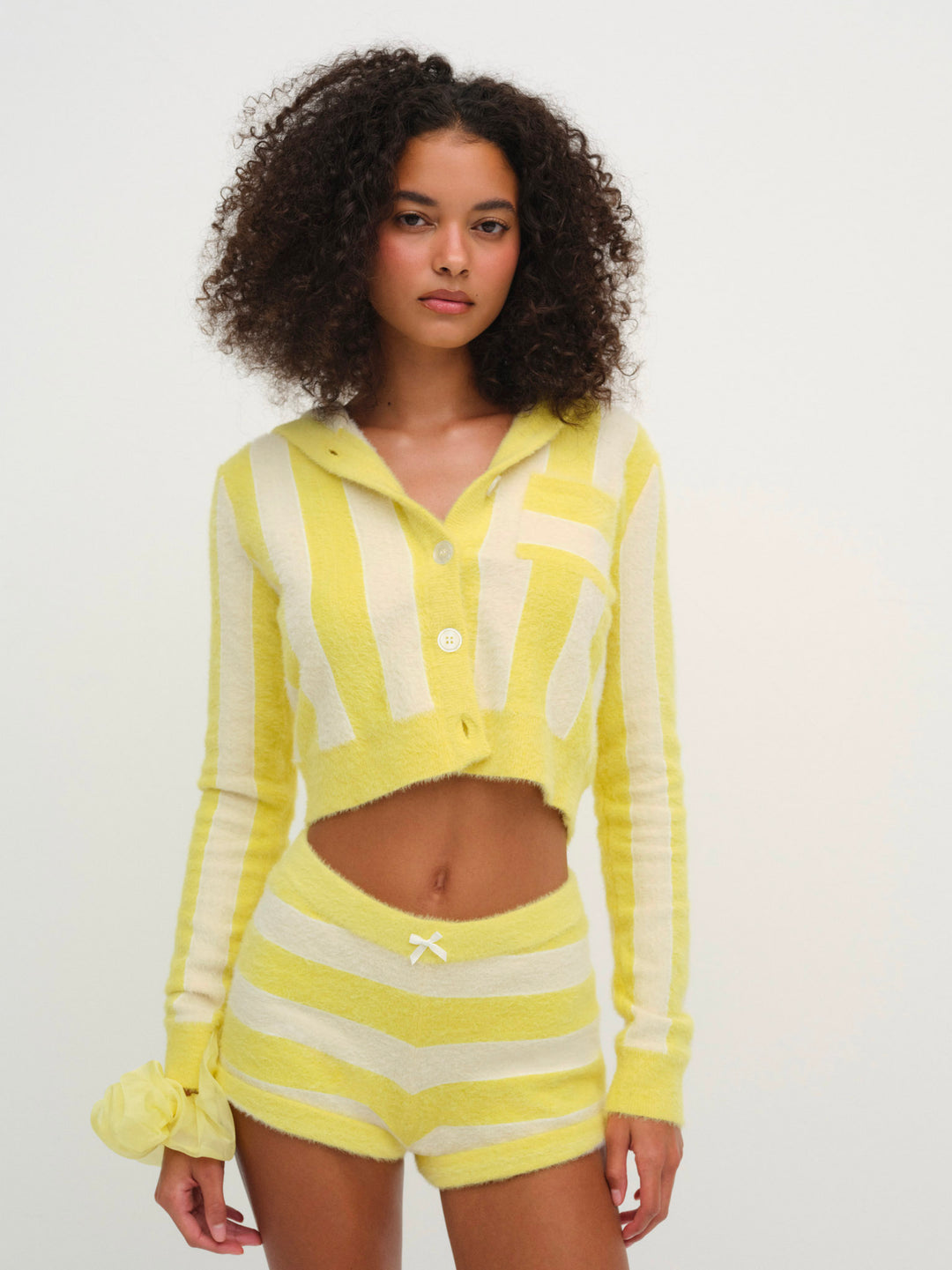 Sleepy Stripe Shorts Yellow