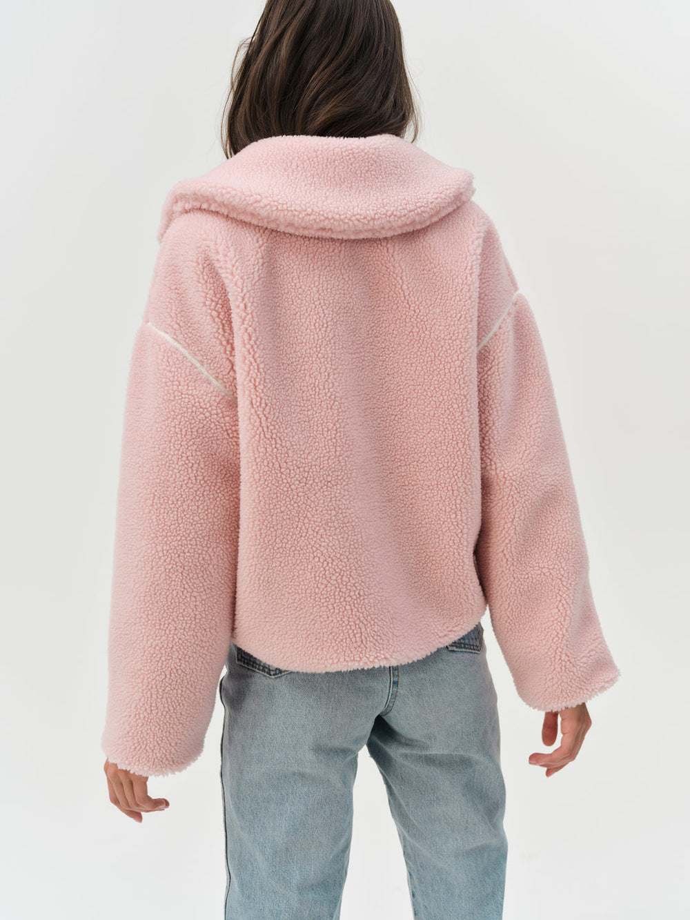 Melody Pullover Sherpa Jacket Pink