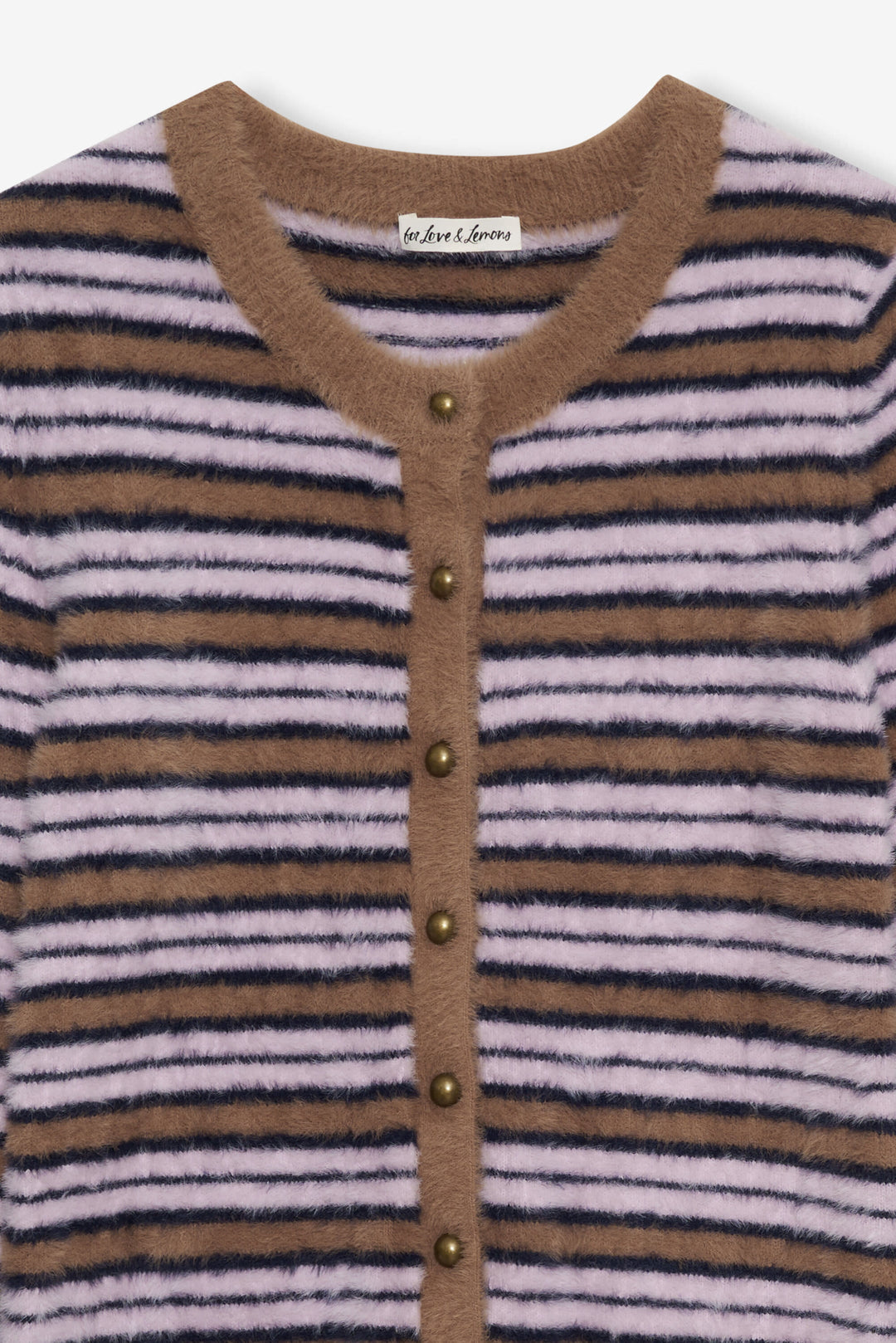 Nora Striped Cardigan Blue