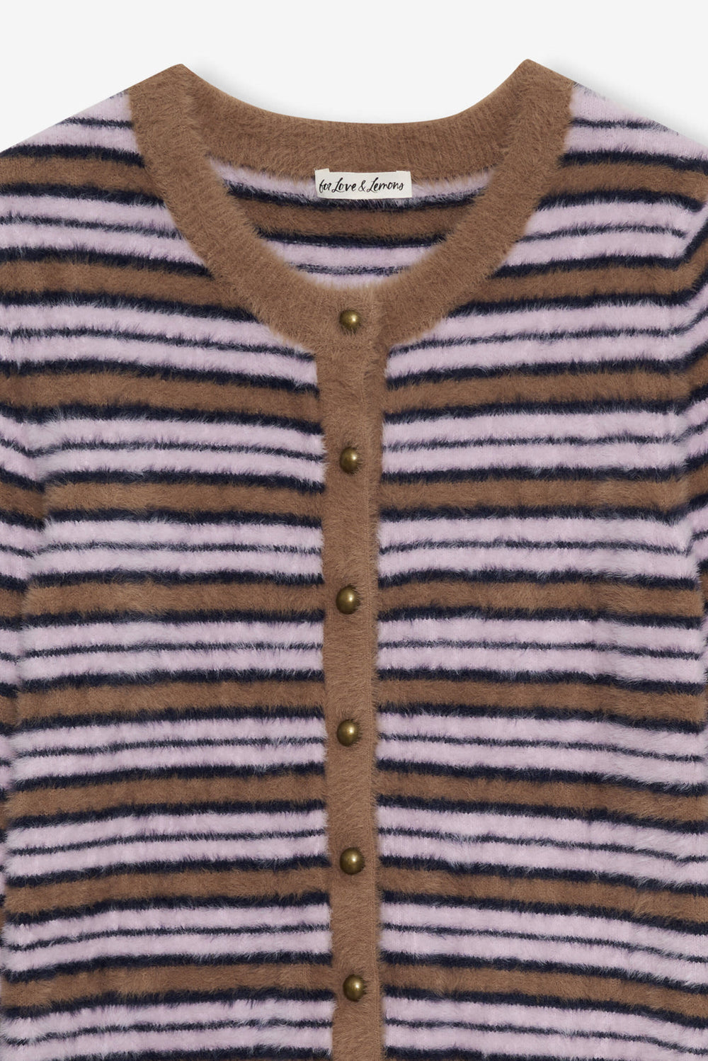 Nora Striped Cardigan Blue