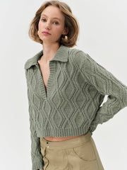 Madison Chenille Polo Green