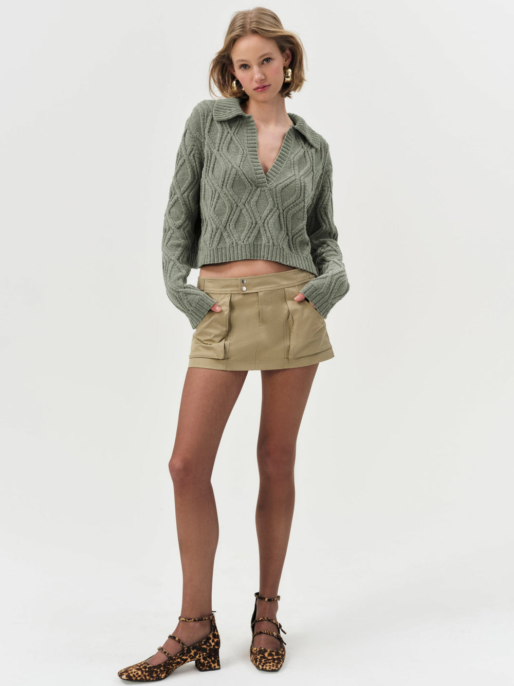 Madison Chenille Polo Green