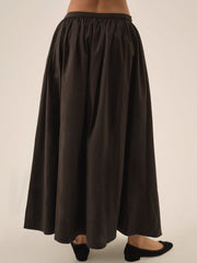 Train Station Poplin Maxi Skirt Black