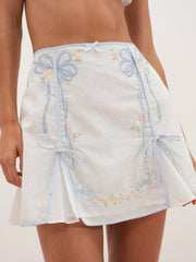 Baby Bows Skirt White