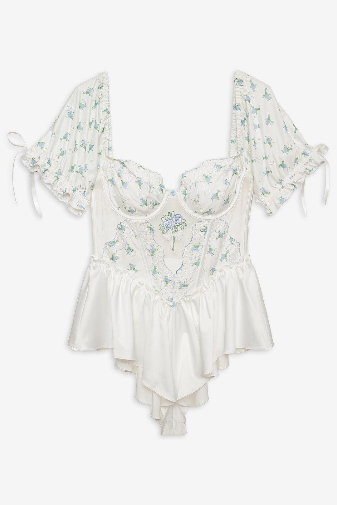 Budding Blossom Sleep Romper White