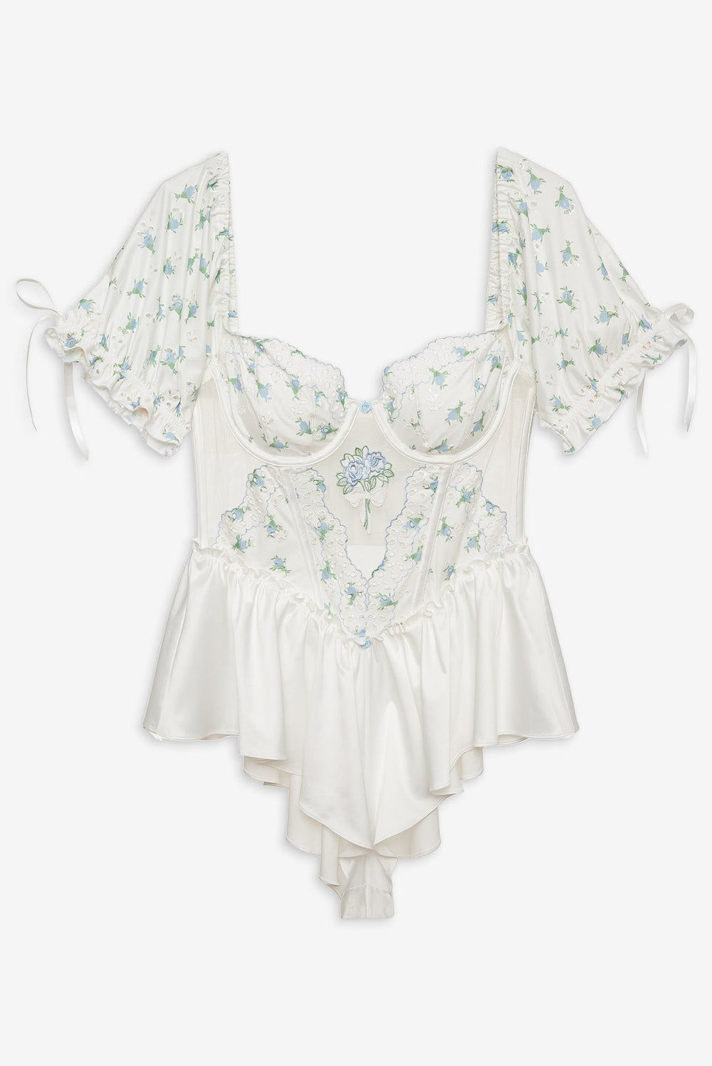 Budding Blossom Sleep Romper White