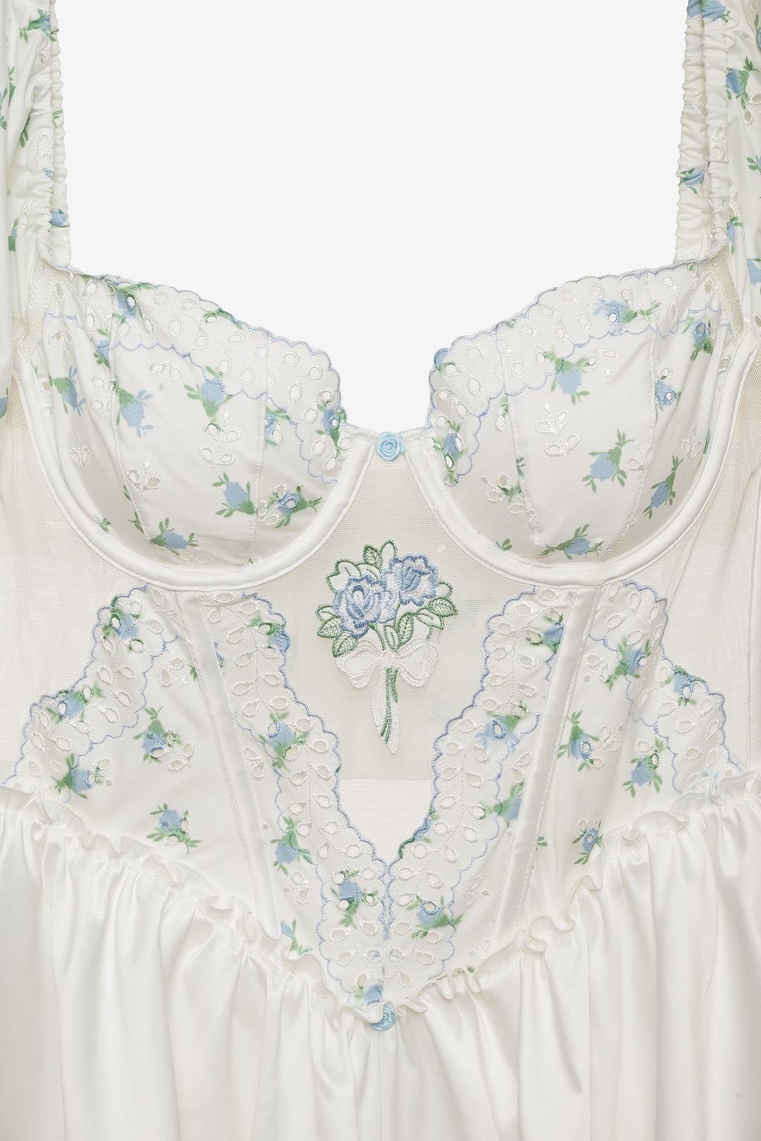 Budding Blossom Sleep Romper White