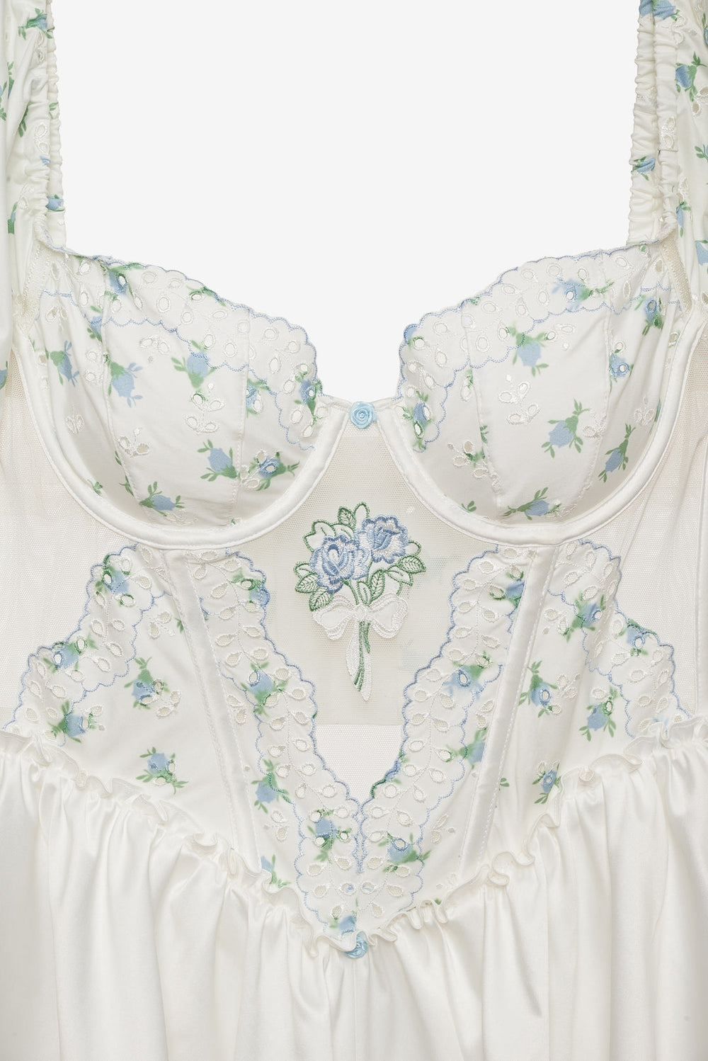 Budding Blossom Sleep Romper White